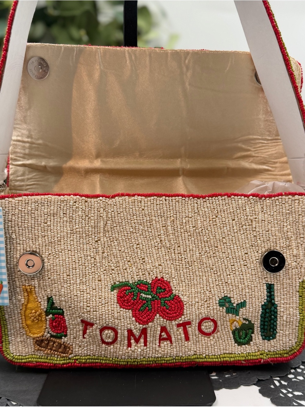 Heirloom Tomato Beaded Shoulder Bag – Viral Farmer’s Market Aesthetic - Picture 3 of 9